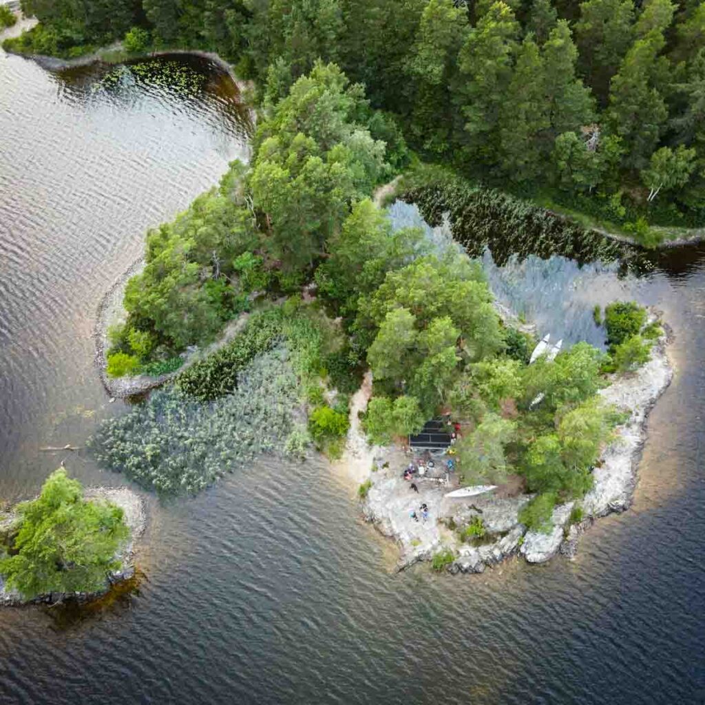 Halbinsel in Dalsland Schweden Vogelperspektive
