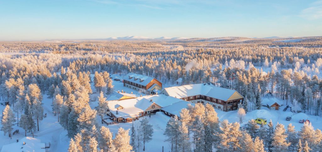 Harriniva Hotel im Winter